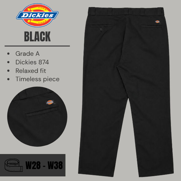 kitsu様 Dickies 874 ブラックW38L32 Dickies 874 trousers relaxed fit - Black - Grade A - From W28 To