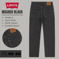 Levi's 505 jeans regular / straight leg - Washed Black - Grade A - From W28 To W38