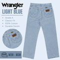 Wrangler jeans relaxed / straight leg - Light Blue - Grade A - From W28 To W38