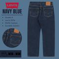 Levi's 501 jeans straight leg - Navy Blue - Grade A - From W28 To W38