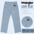 Wrangler jeans relaxed / straight leg - Light Blue - Grade B - From W28 To W38