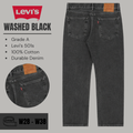 Levi's 501 jeans straight leg - Washed Black - Grade A - From W28 To W38